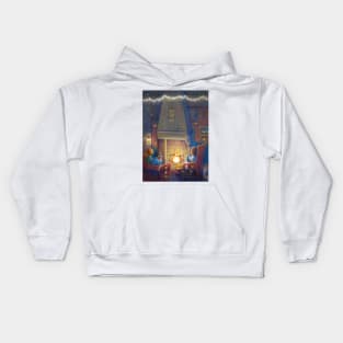 Fireplace and tea Kids Hoodie